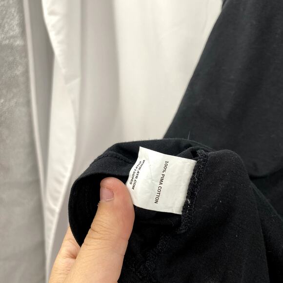 AYR black scoop neck basic supercool cap sleeve boxy Tee - Picture 6 of 6